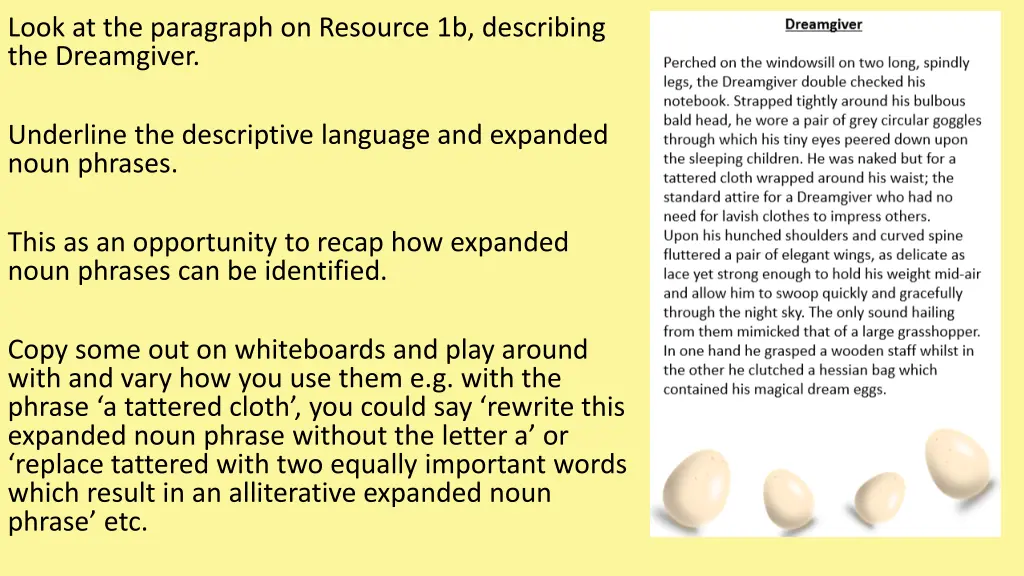 look at the paragraph on resource 1b describing