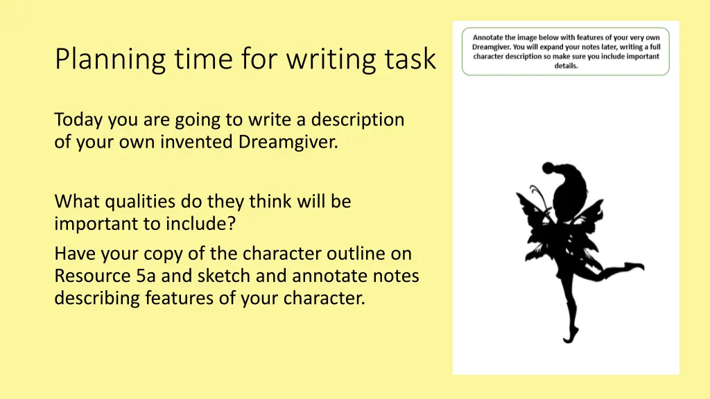 planning time for writing task