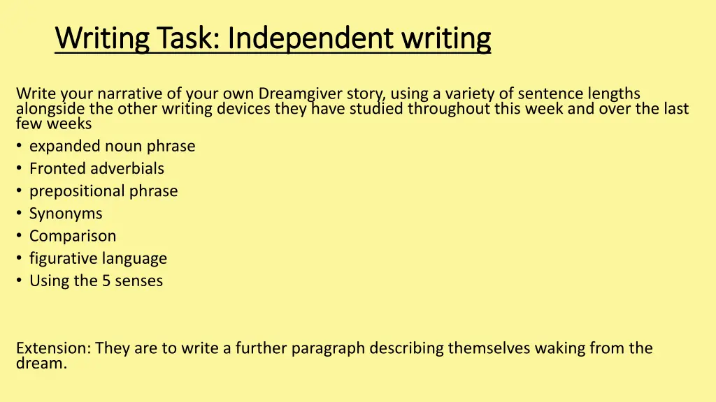 writing task independent writing writing task