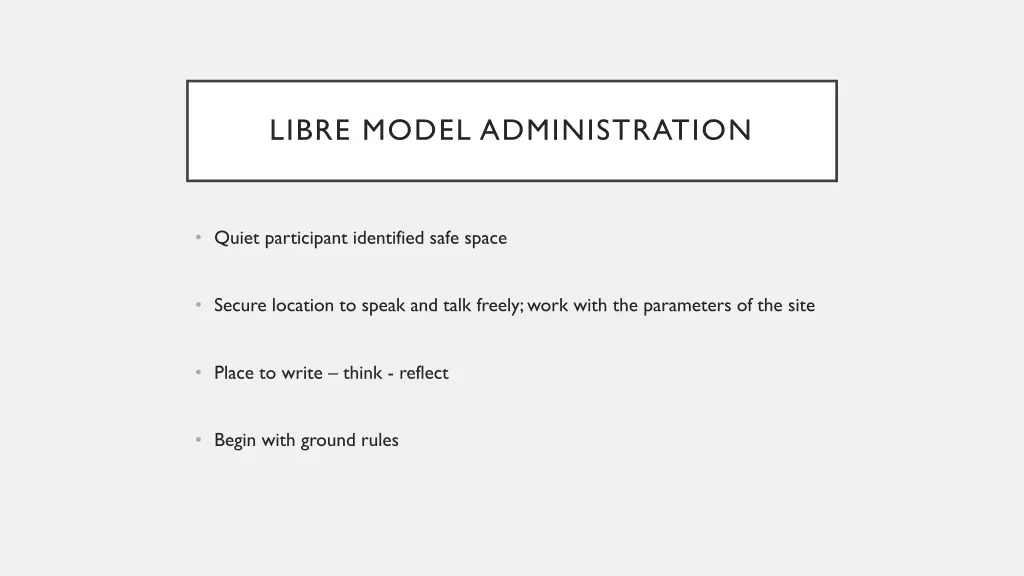 libre model administration