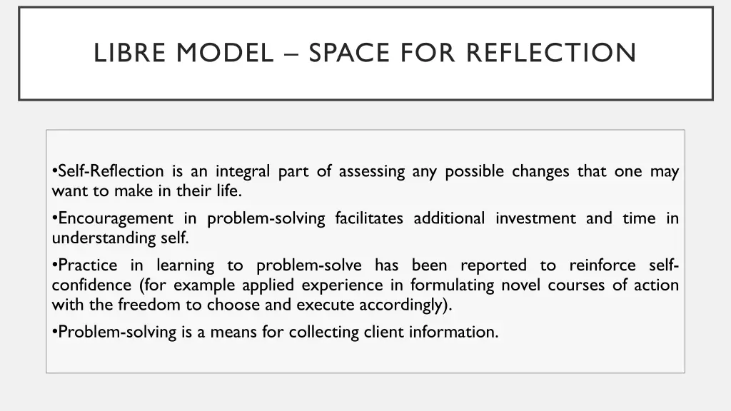 libre model space for reflection