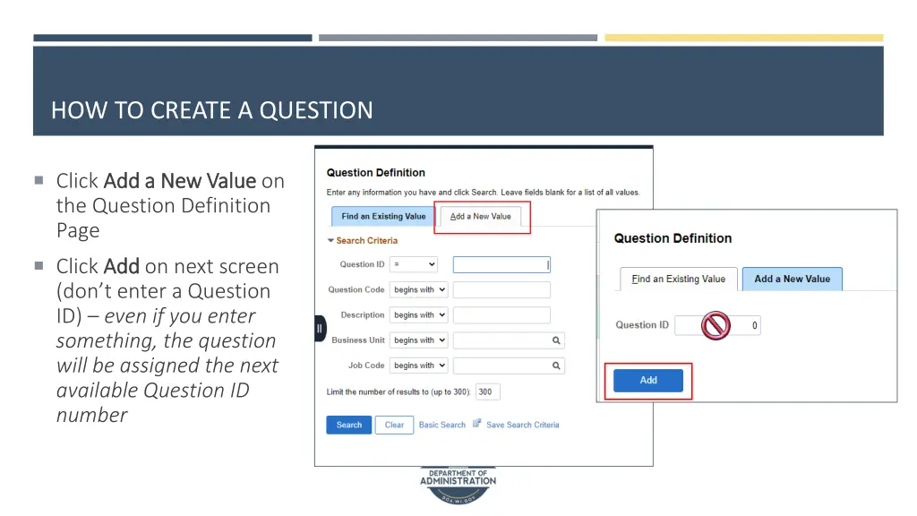 how to create a question 1