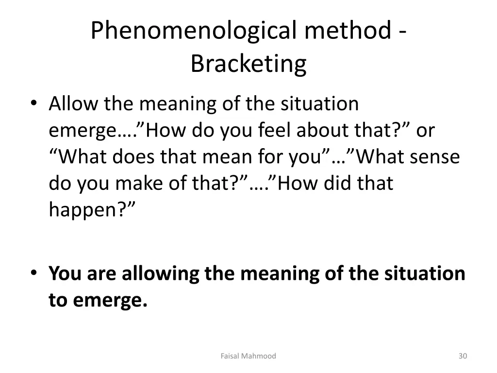 phenomenological method bracketing 1