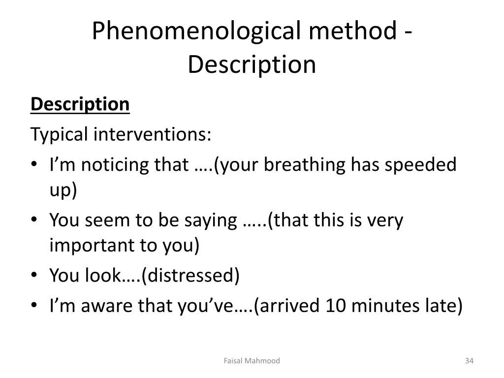 phenomenological method description