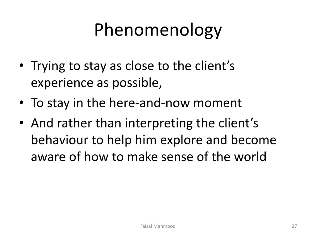 phenomenology 1