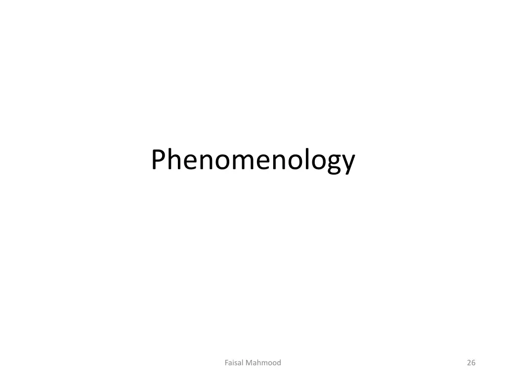 phenomenology