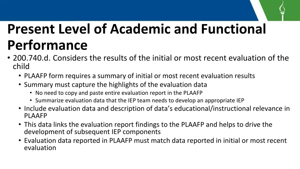 present level of academic and functional 16