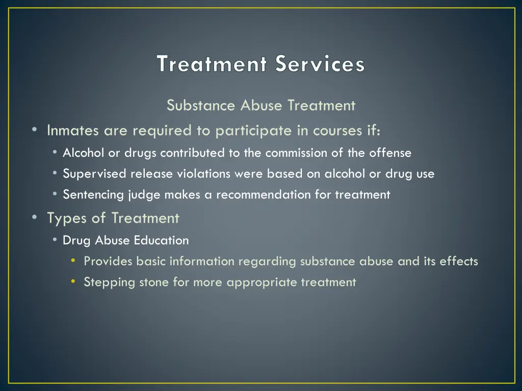 treatment services