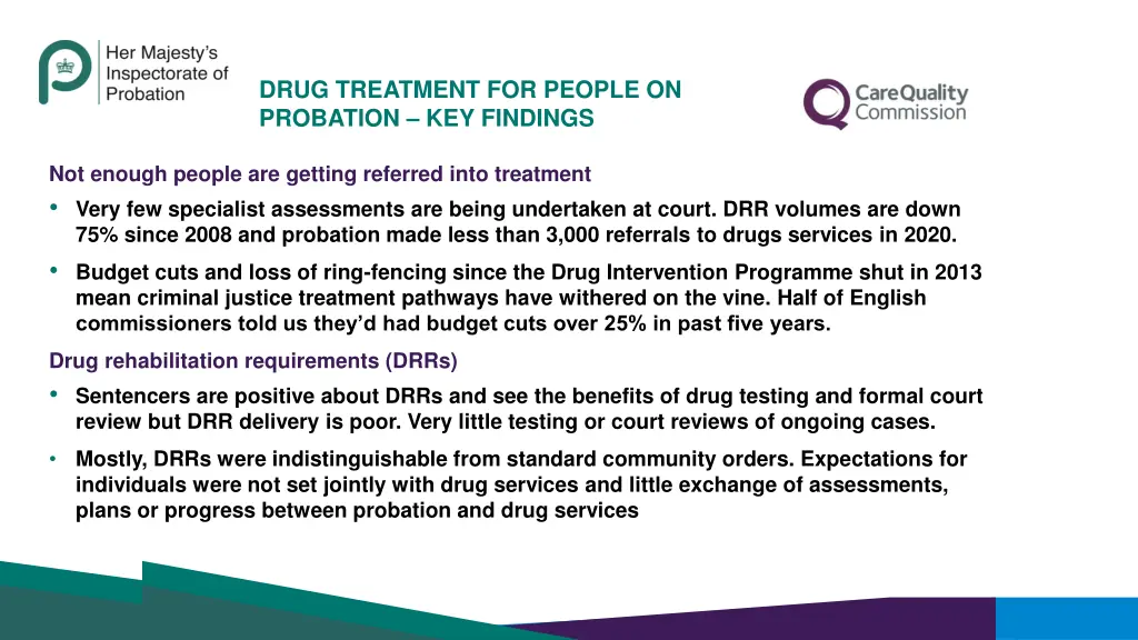 drug treatment for people on probation