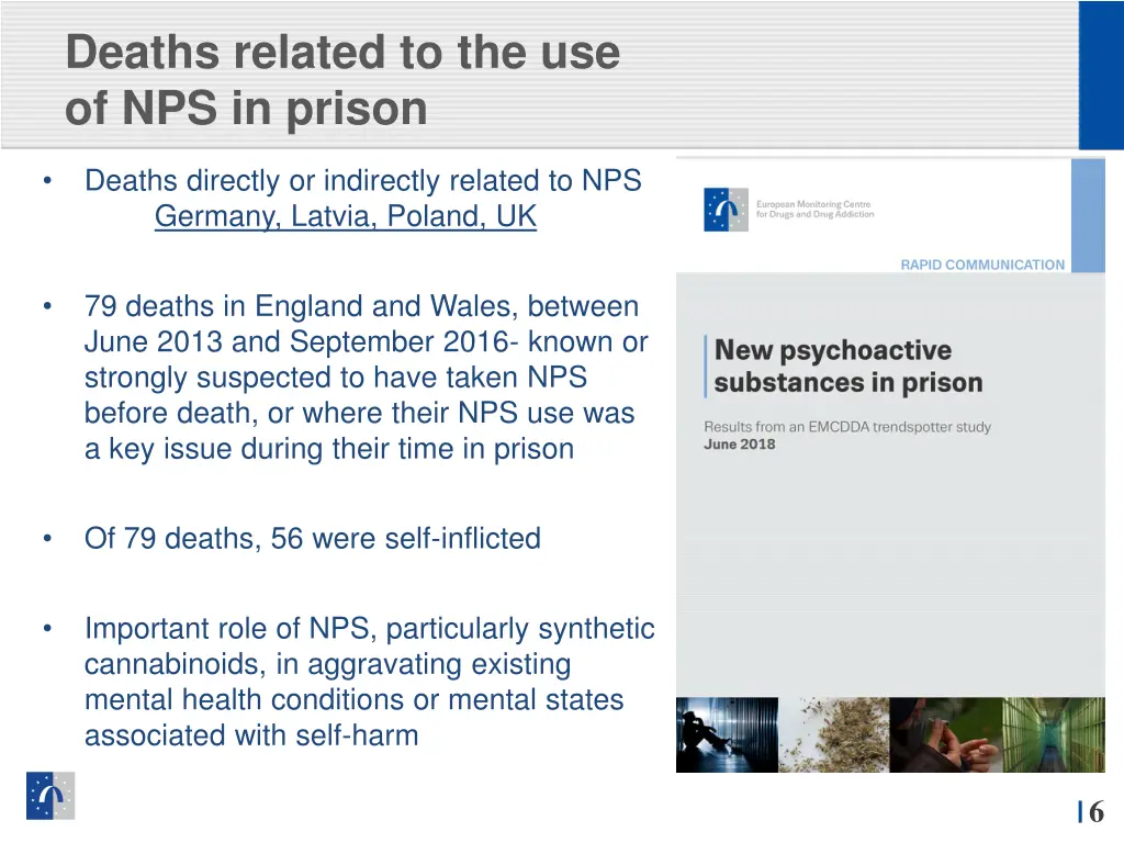 deaths related to the use of nps in prison