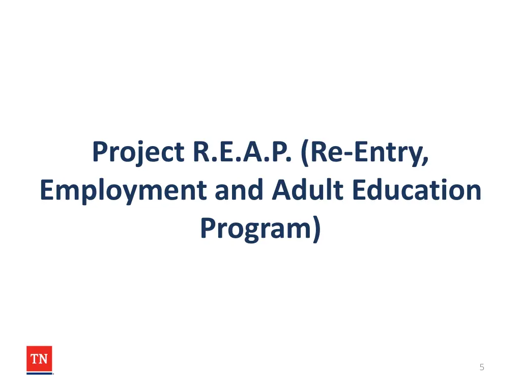 project r e a p re entry employment and adult