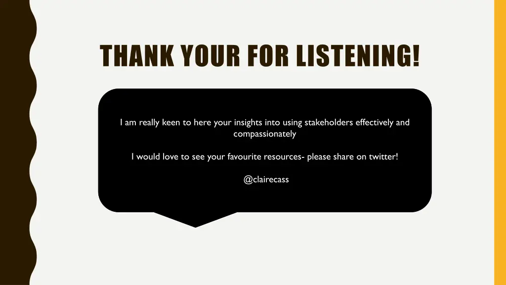 thank your for listening