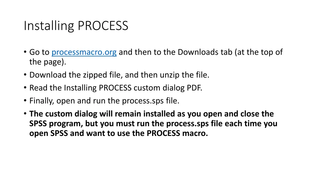 installing process