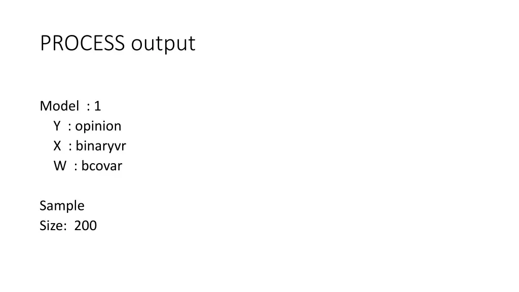 process output