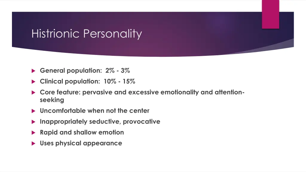 histrionic personality