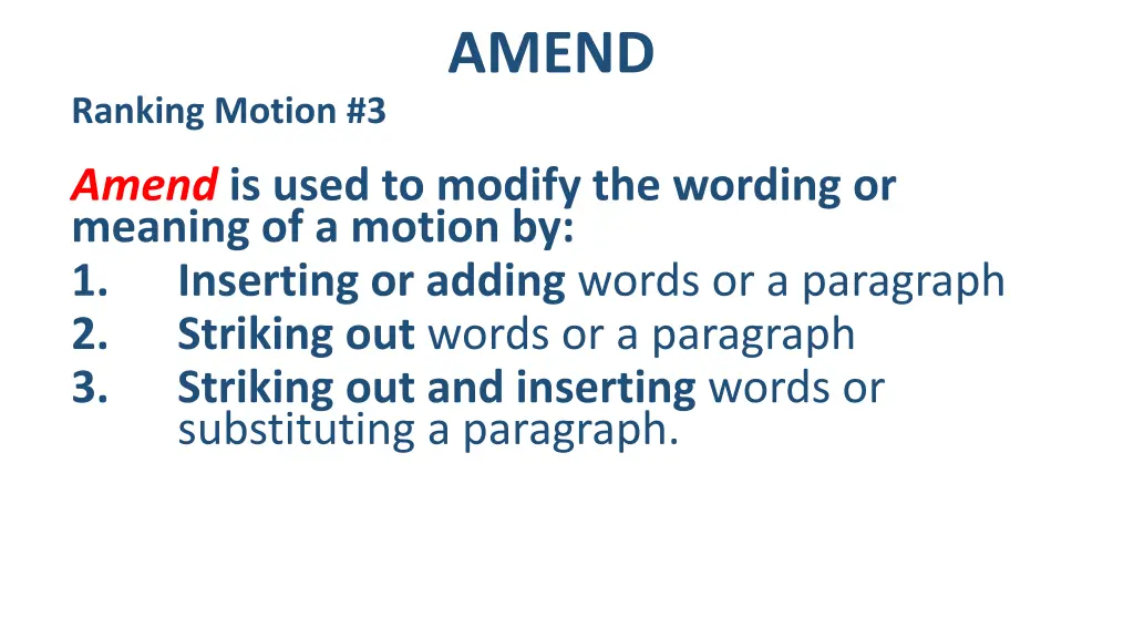 amend