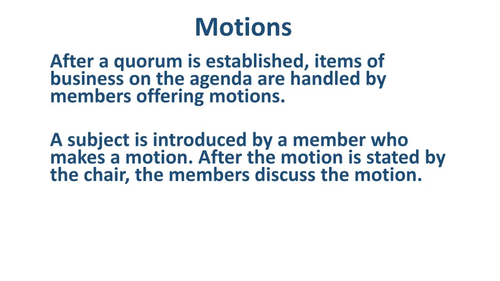 motions