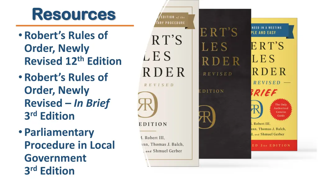 resources resources robert s rules of order newly