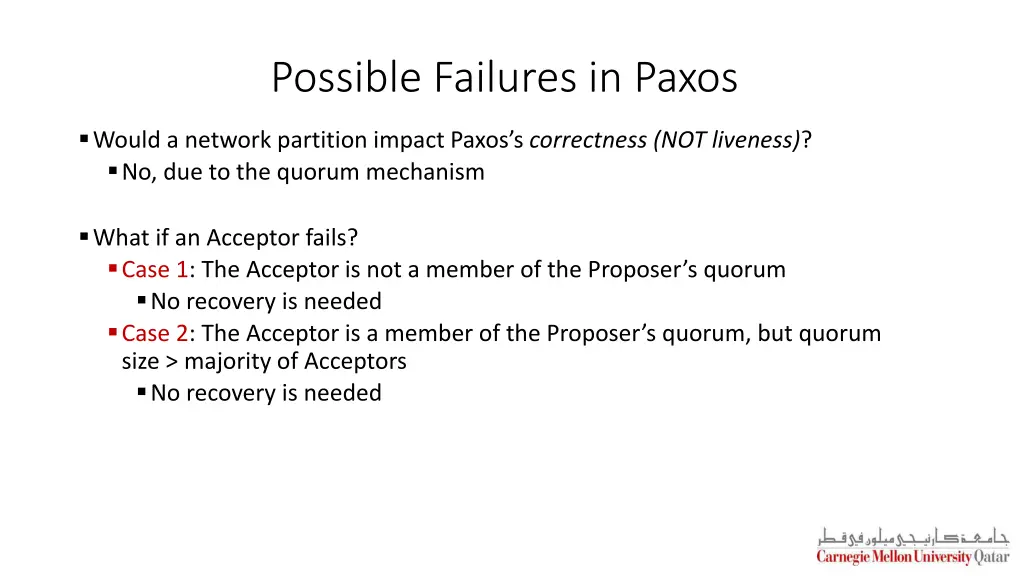 possible failures in paxos