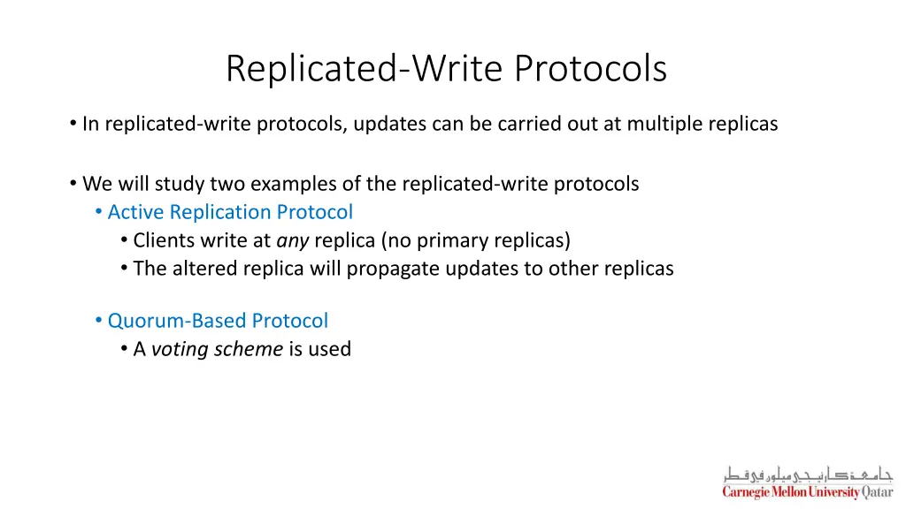 replicated write protocols