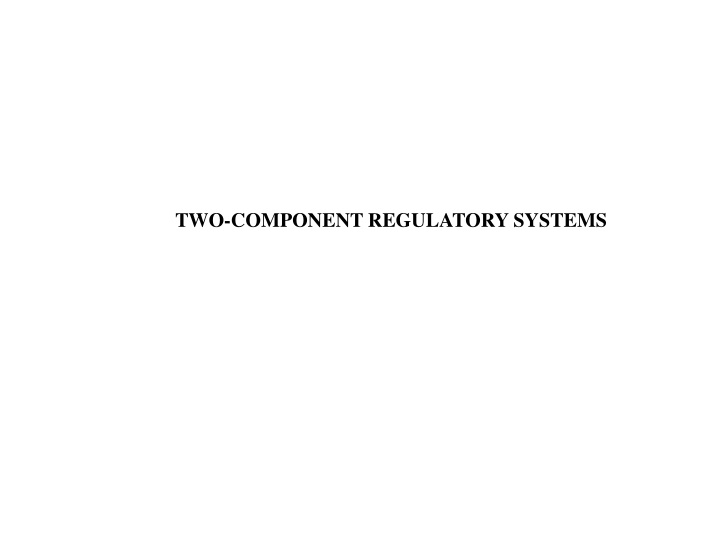 two component regulatory systems