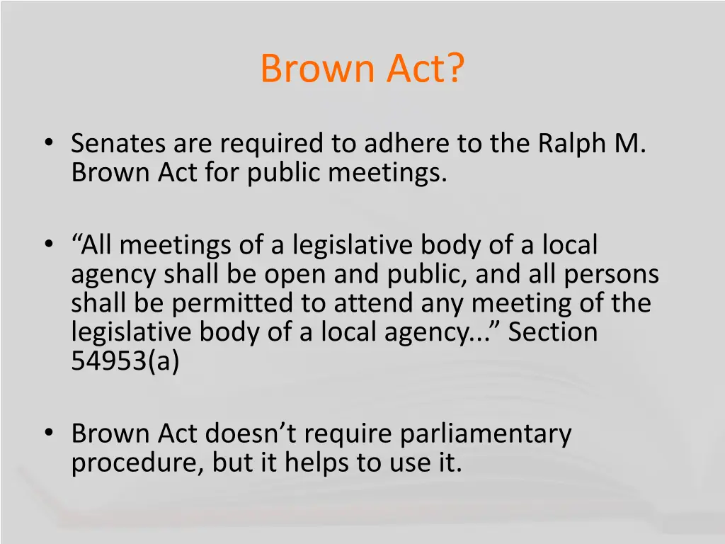 brown act