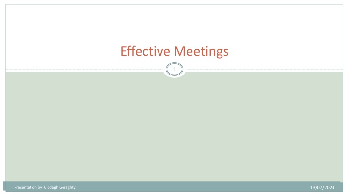 effective meetings