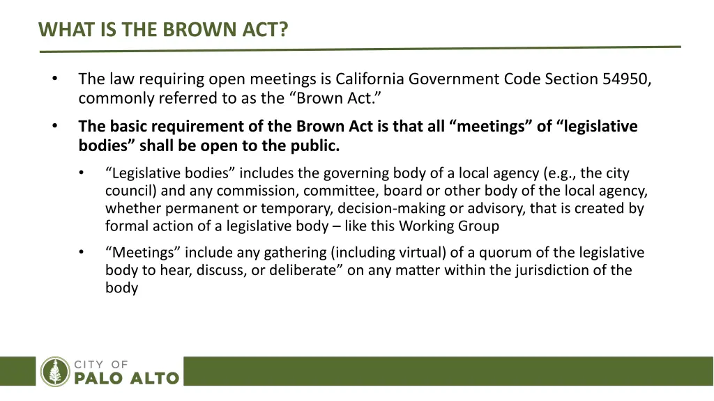 what is the brown act