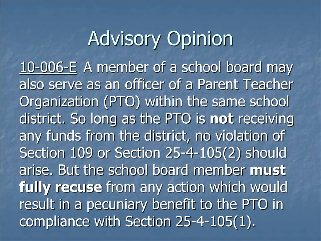 advisory opinion