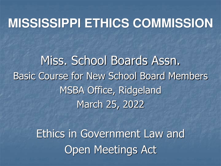 mississippi ethics commission