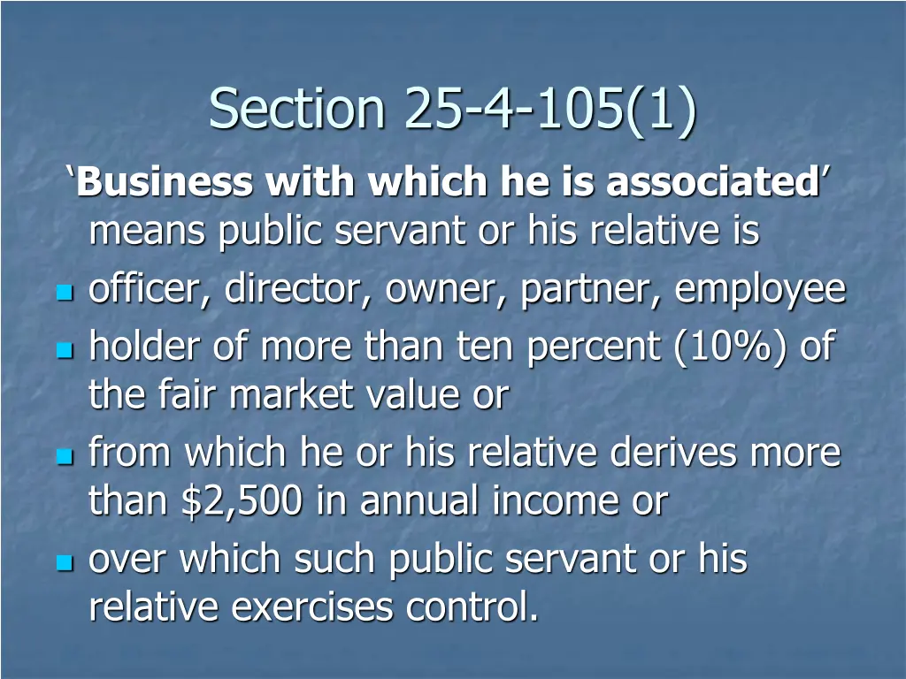 section 25 4 105 1 business with which