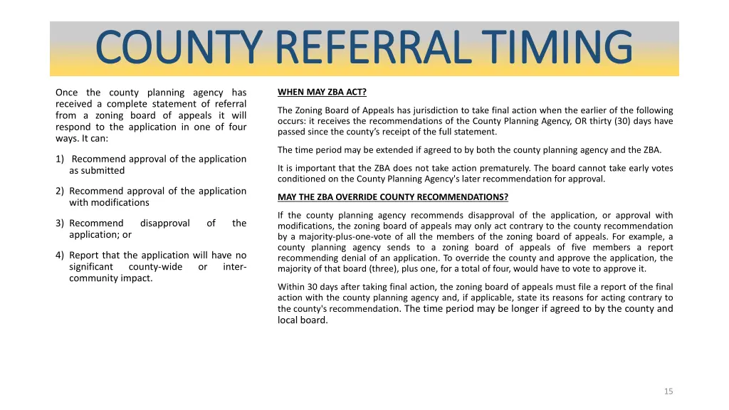 county referral timing county referral timing