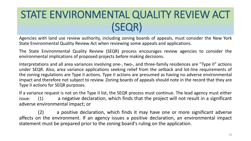 state environmental quality review act state