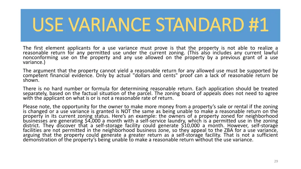 use variance standard 1 use variance standard 1