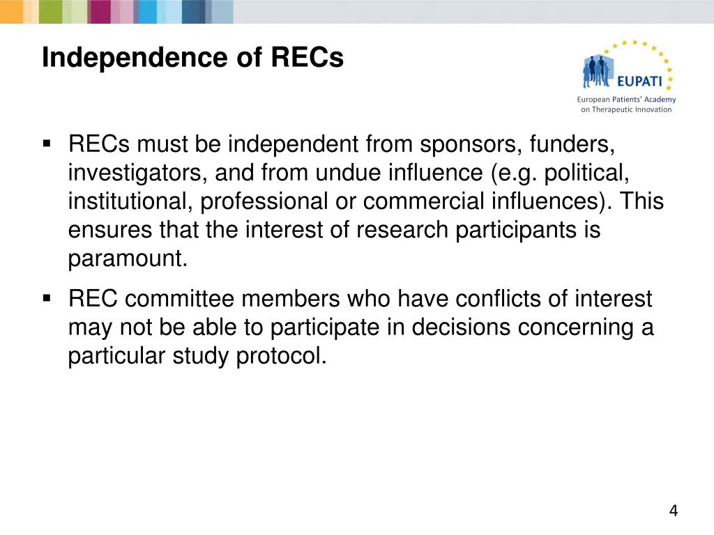 independence of recs