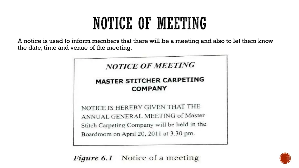 notice of meeting