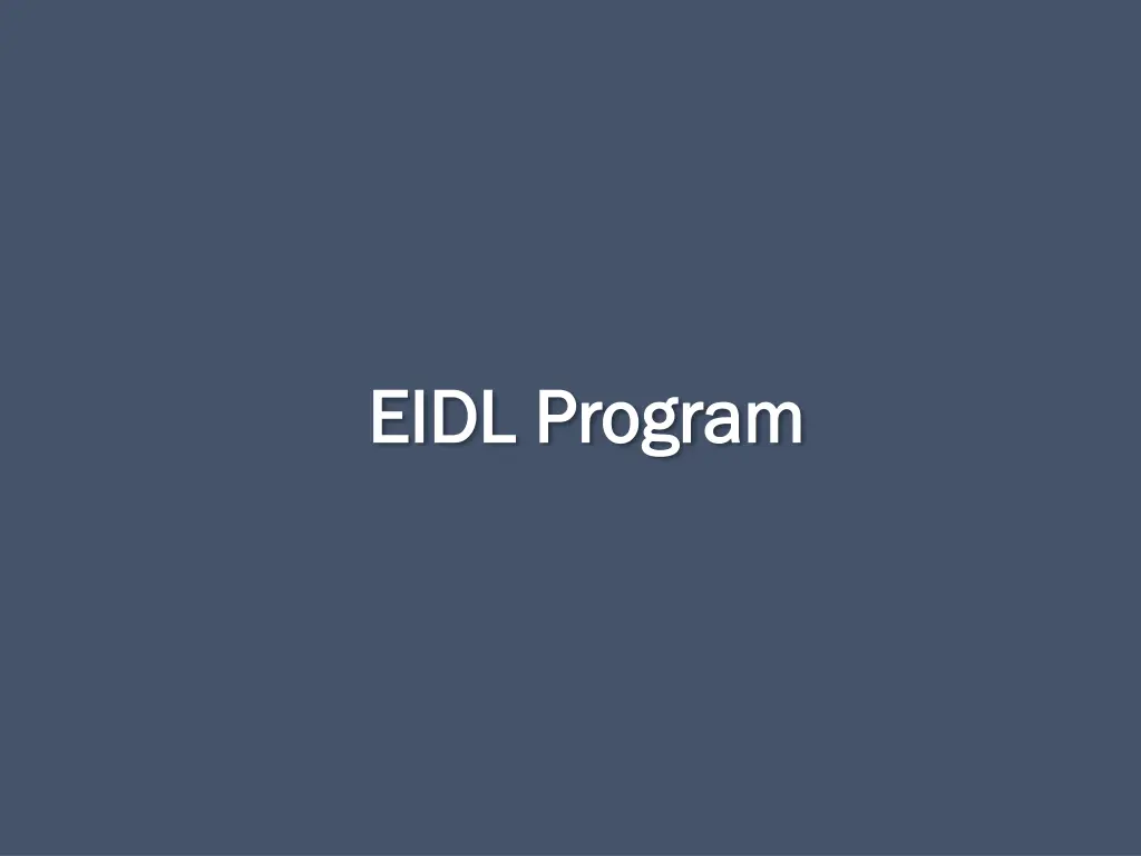 eidl program eidl program