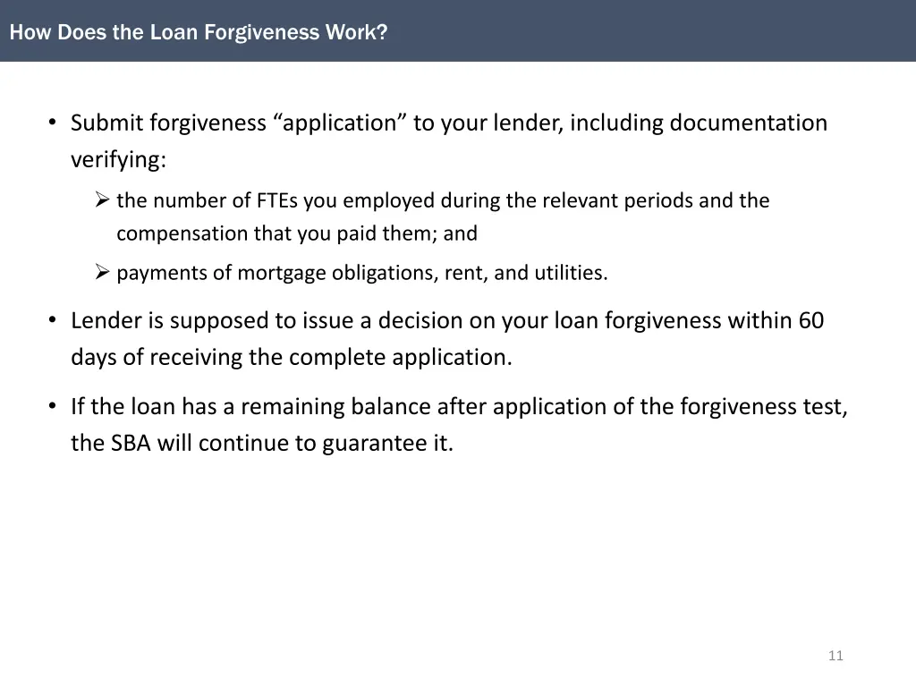 how does the loan forgiveness work