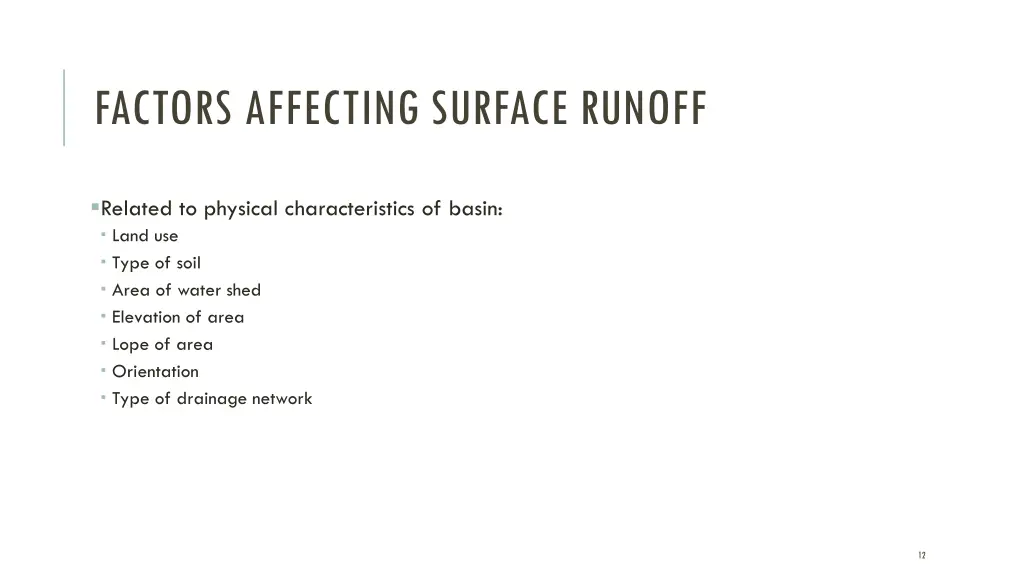 factors affecting surface runoff 2