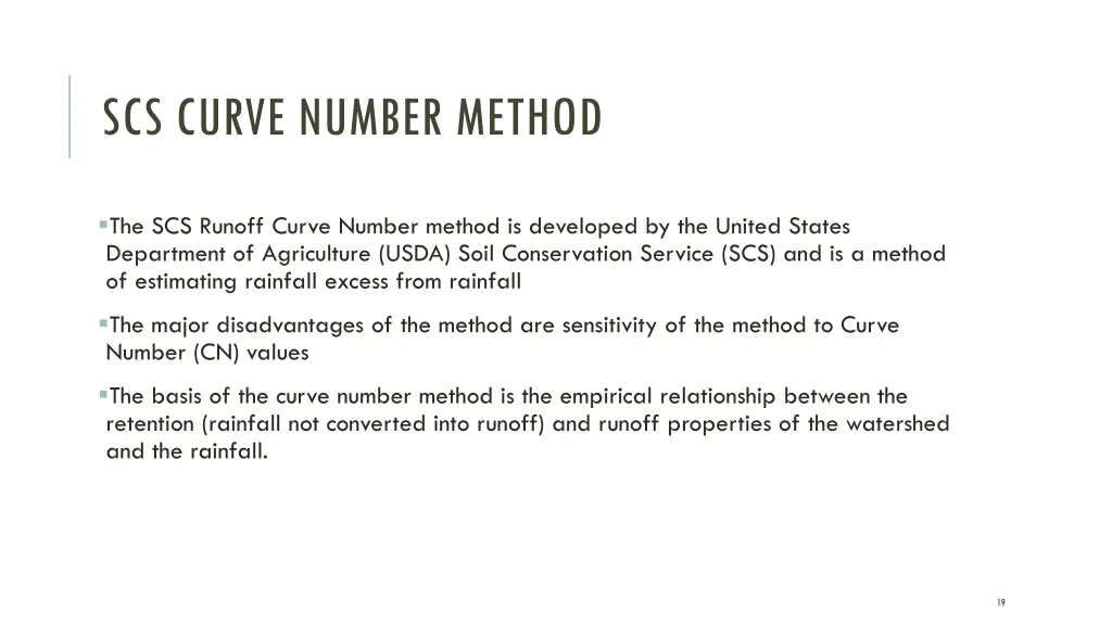 scs curve number method