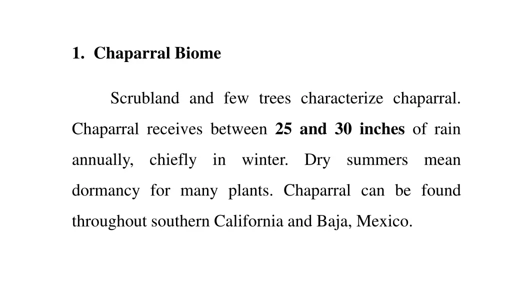 1 chaparral biome