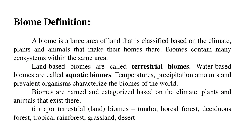 biome definition