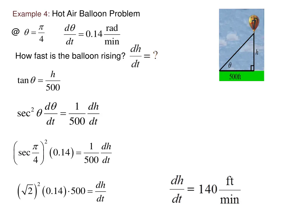 example 4 hot air balloon problem dt