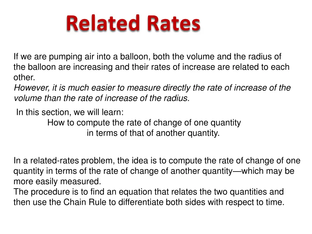 related rates