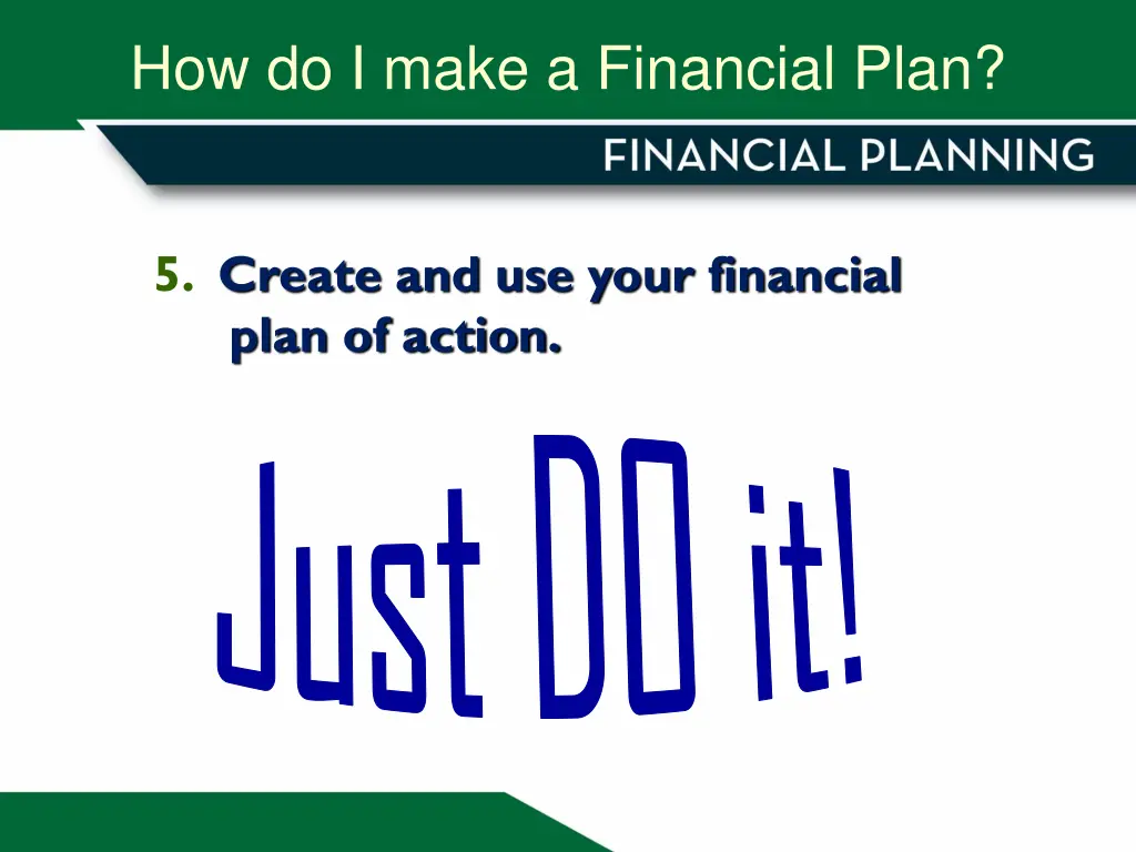 how do i make a financial plan 4