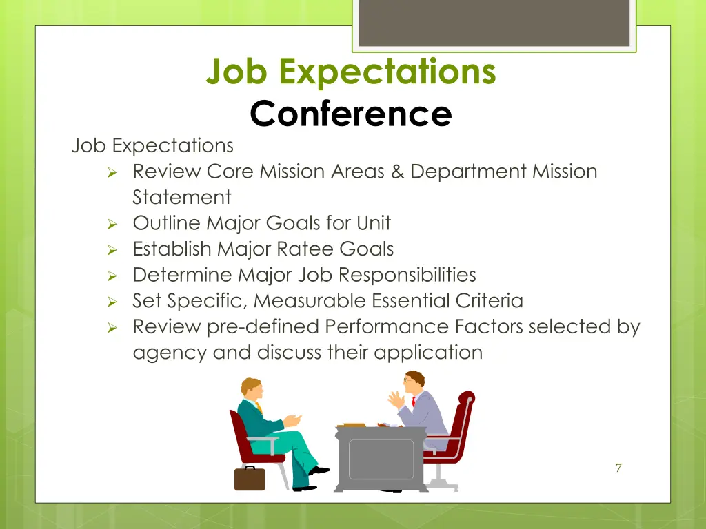 job expectations conference job expectations