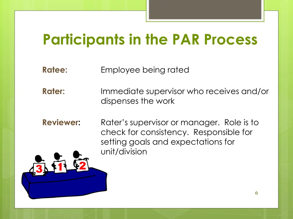 participants in the par process