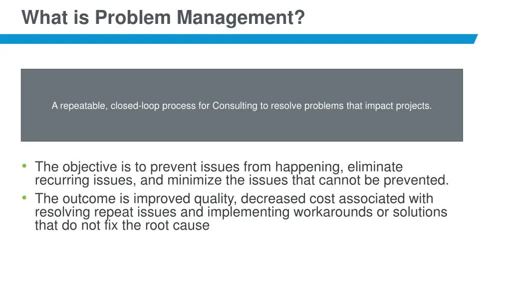 what is problem management