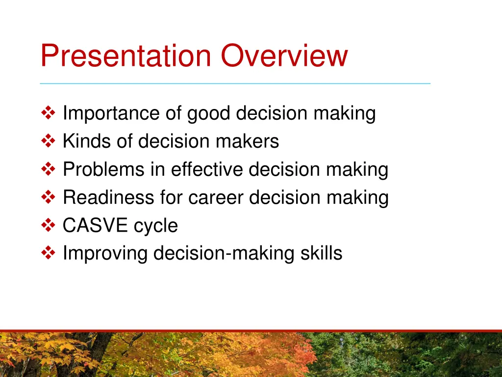 presentation overview