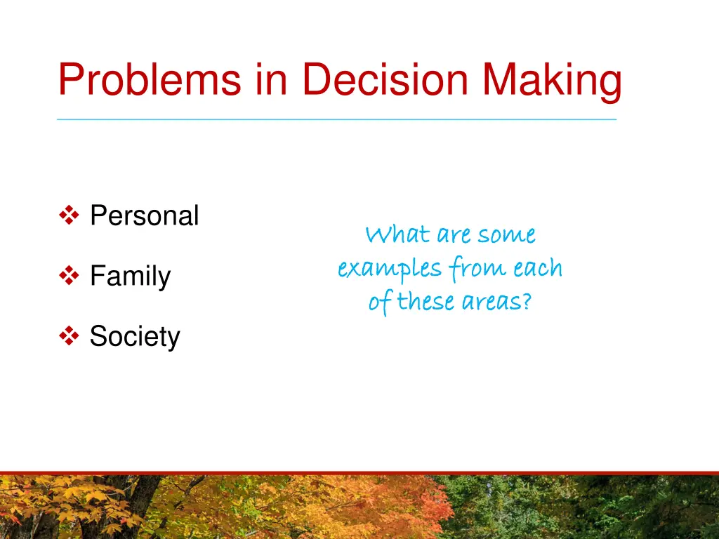 problems in decision making